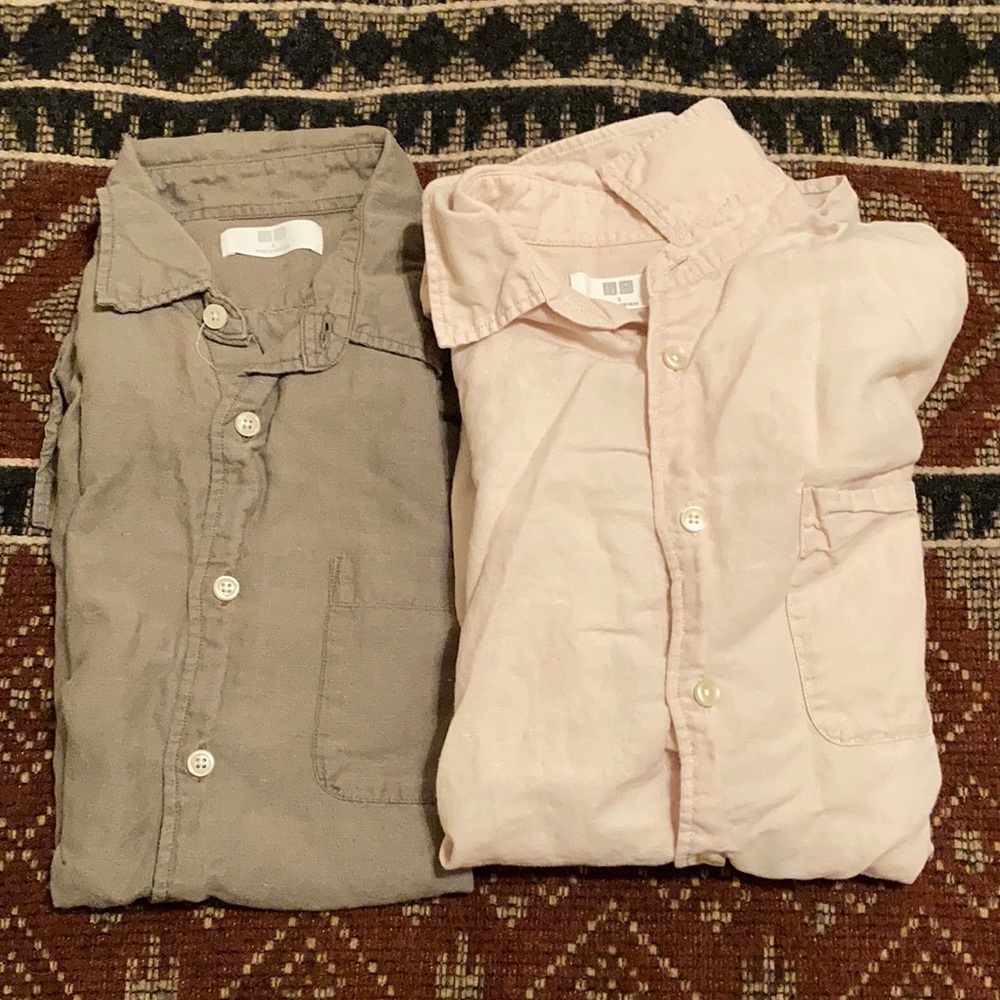 Size small Uniqlo Linen shirts